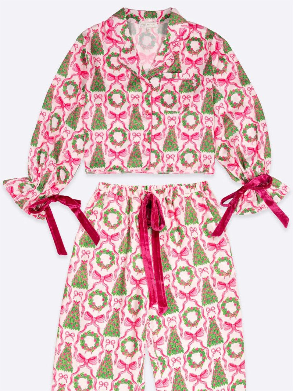 Pink Wreath Tree LS Pj SET