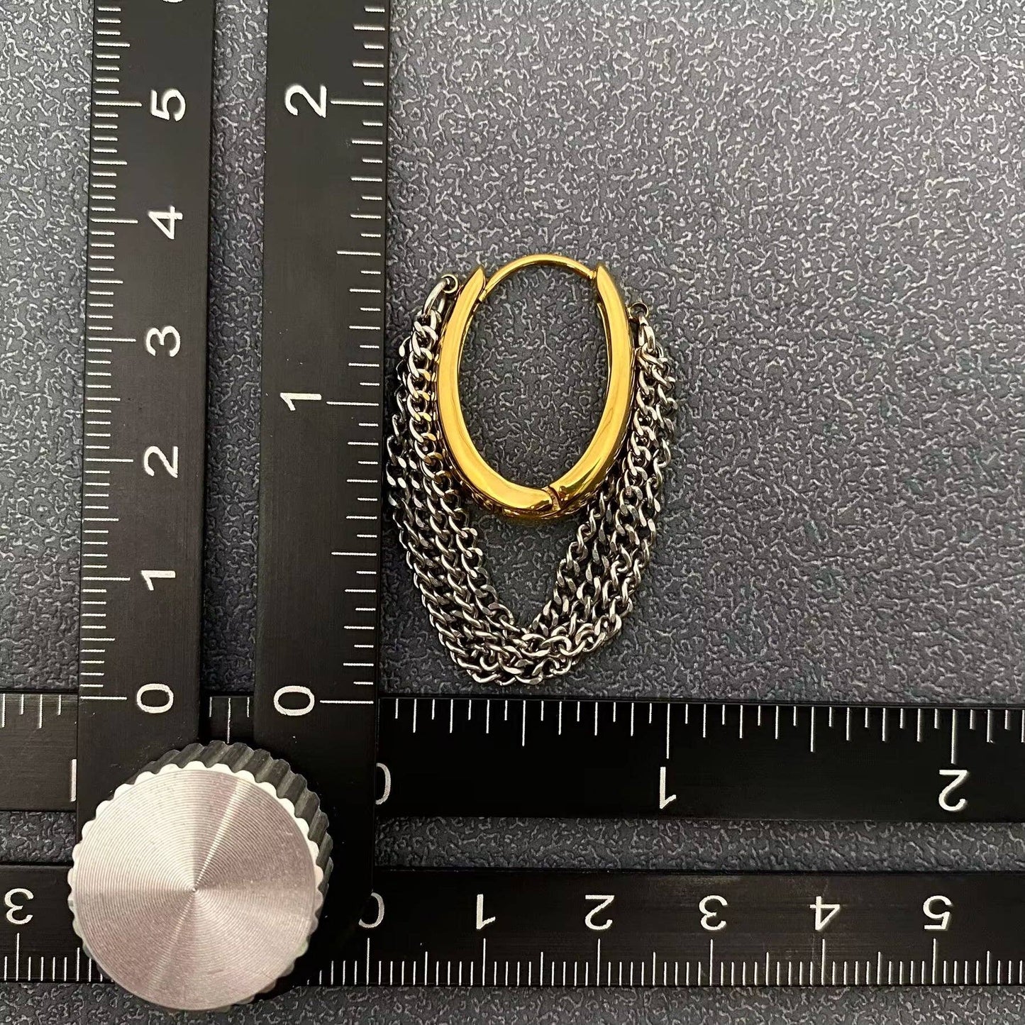 Chain Fringe Huggie Earrings