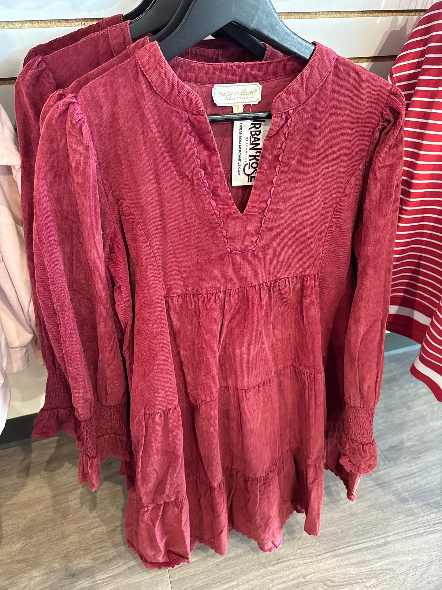 Red Corduroy Dress