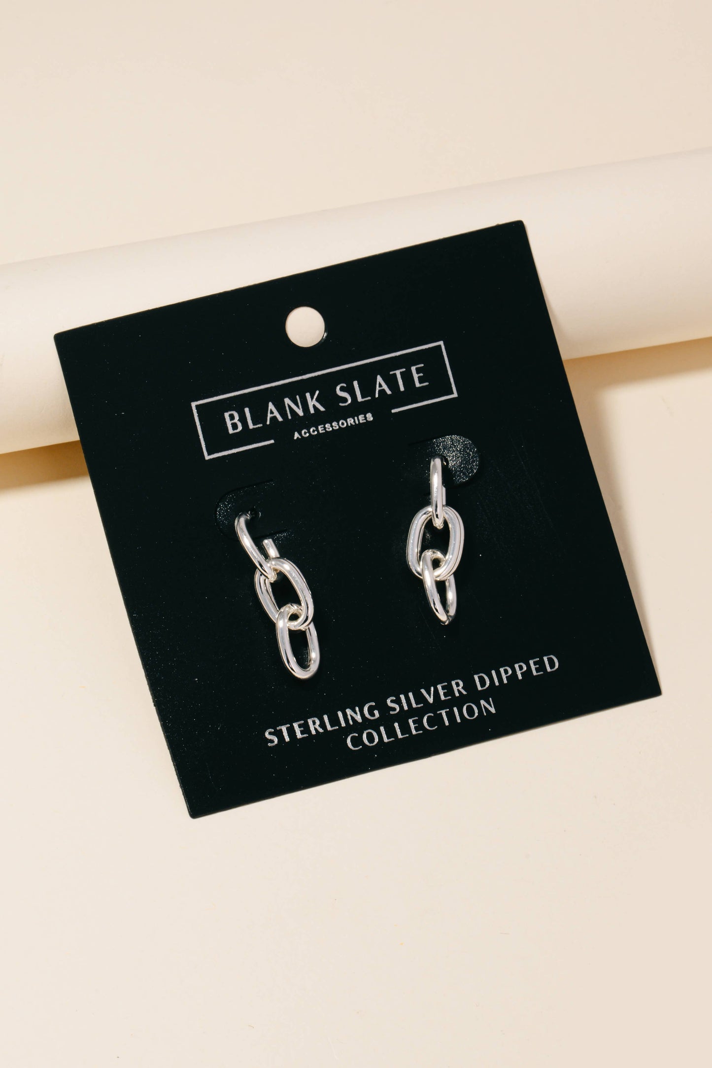 Silver Chain Drop Earrings