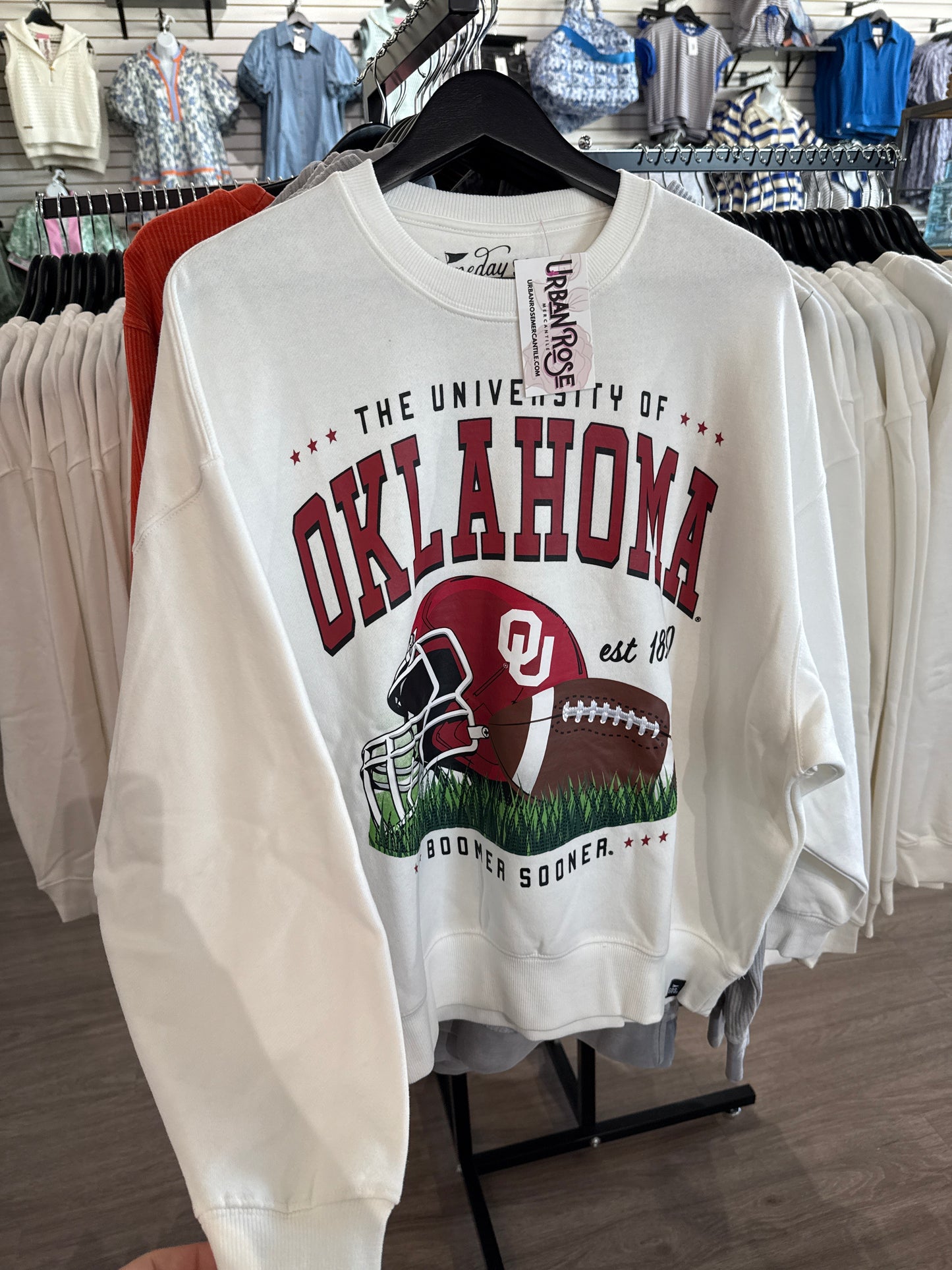 Oklahoma Football Stitching Sweatshirt