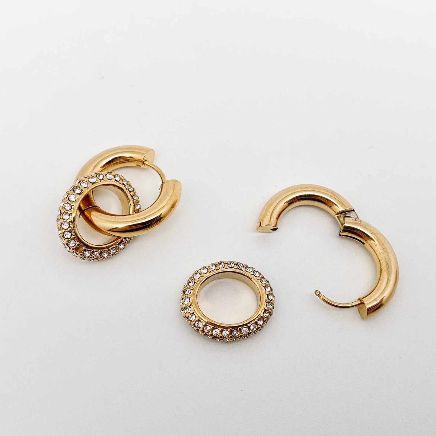 18K Gold Plated Inlaid Earrings