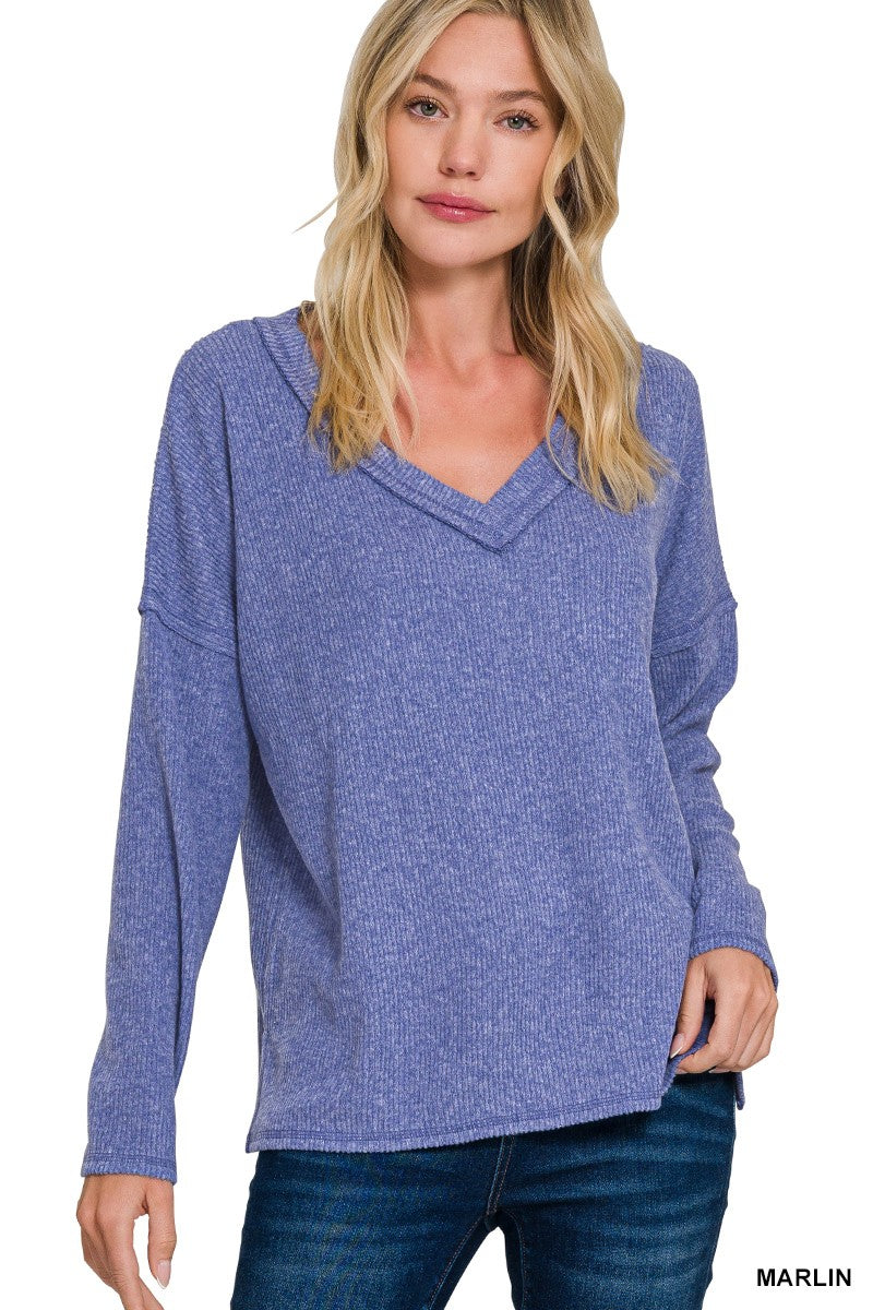 Marlin Ribbed Long Sleeve Top