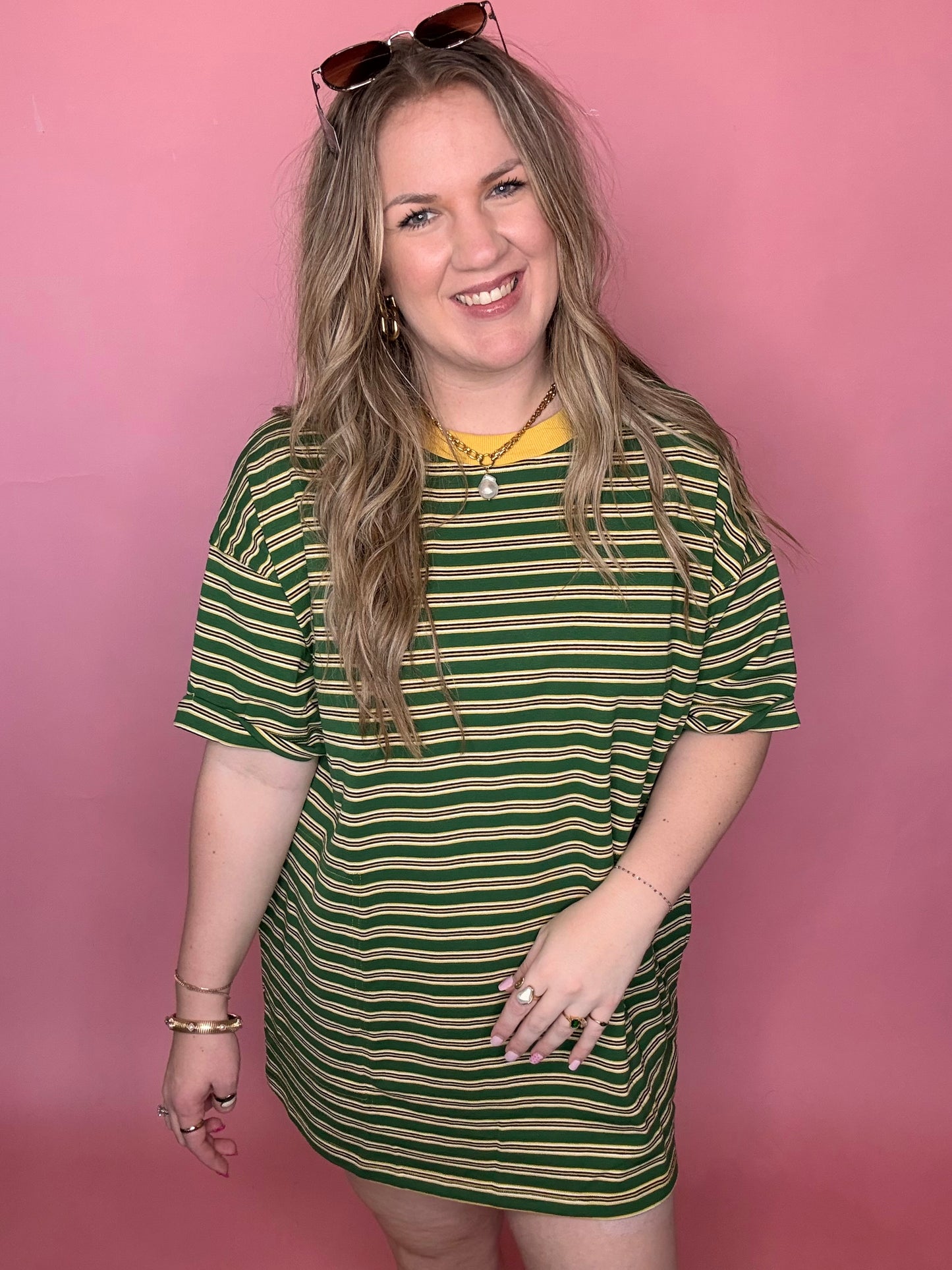 Green/Yellow Tshirt Dress