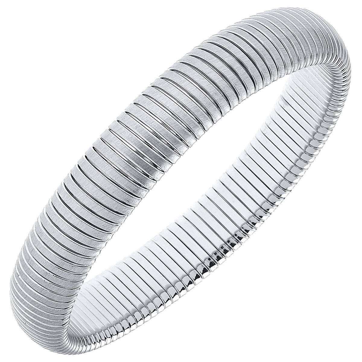 Florence Watchband Bangle in Satin Silver
