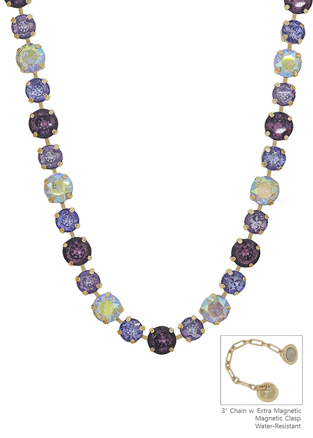 WR Purple Crystal Necklace
