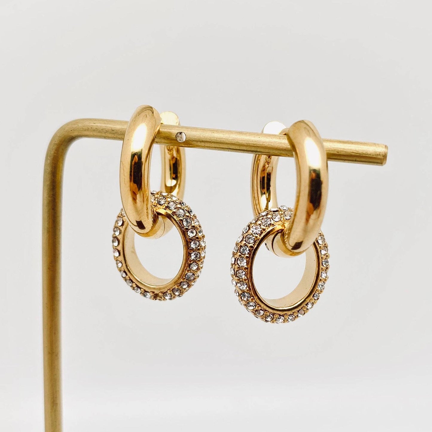 18K Gold Plated Inlaid Earrings
