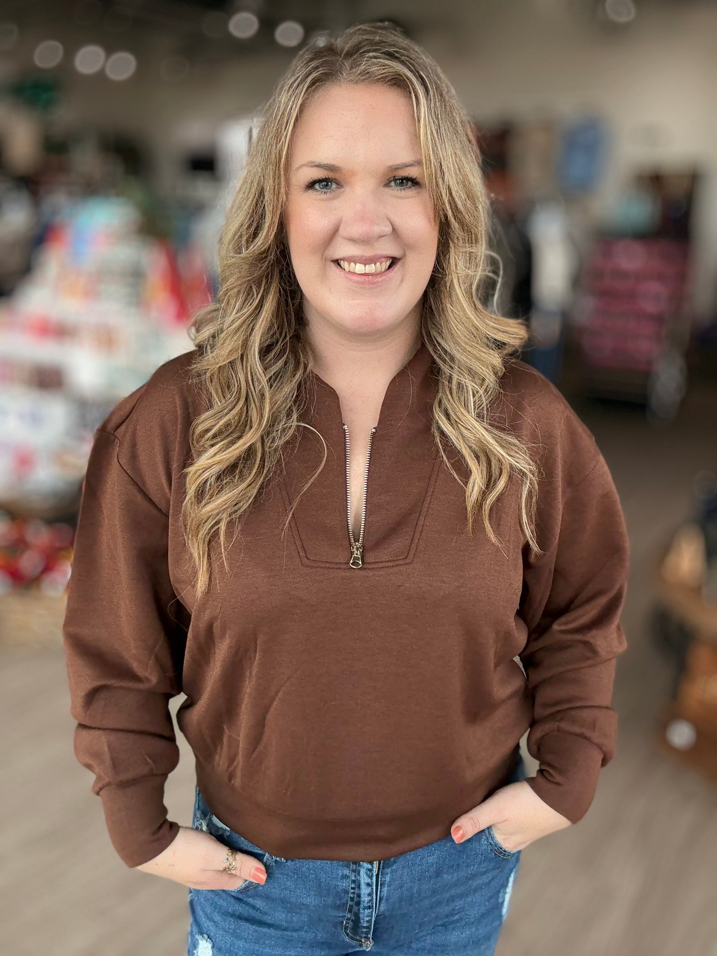 Black Friday- Brown Scuba Zip