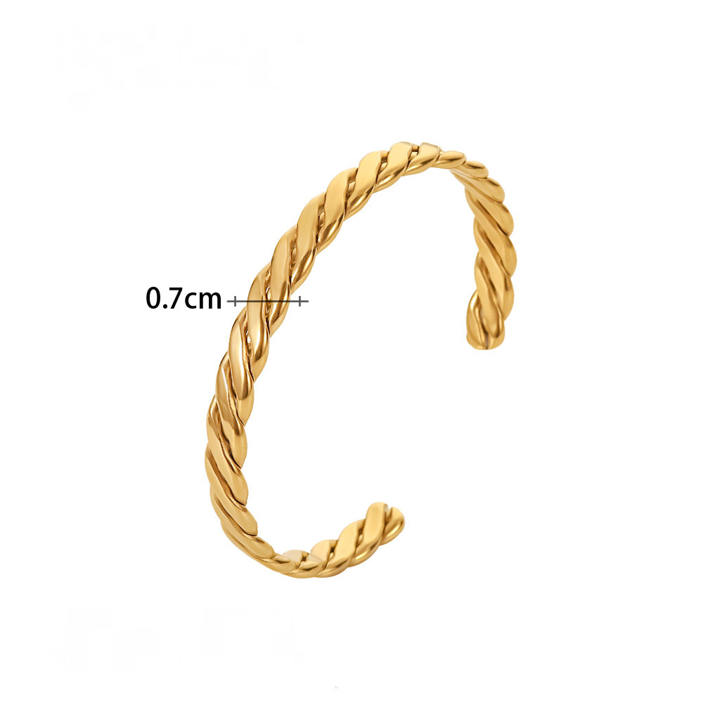Braided Gold Cuff Bangle