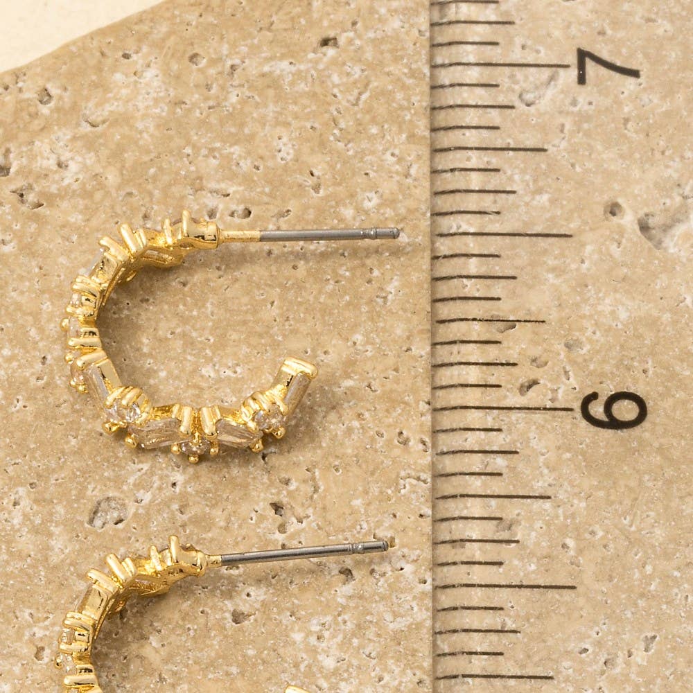 Baguette Hoop Earrings