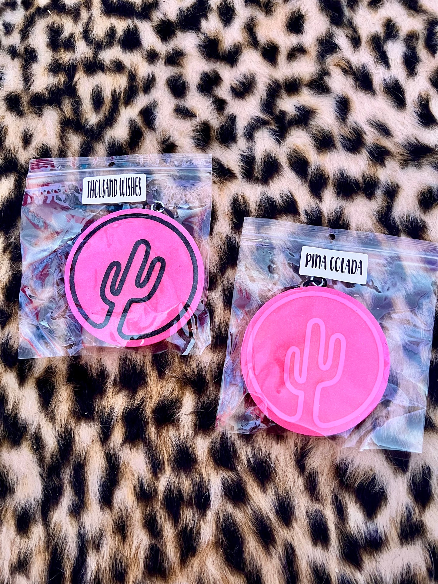 Neon Cactus Car Freshie