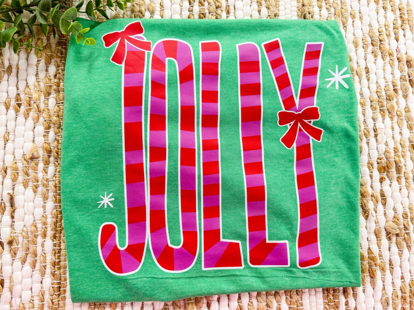 Bold & Bright Jolly Short Sleeve Christmas Tee: MEDIUM