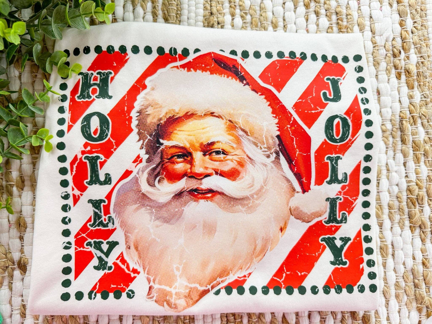 Holly Jolly Vintage Santa Tshirt