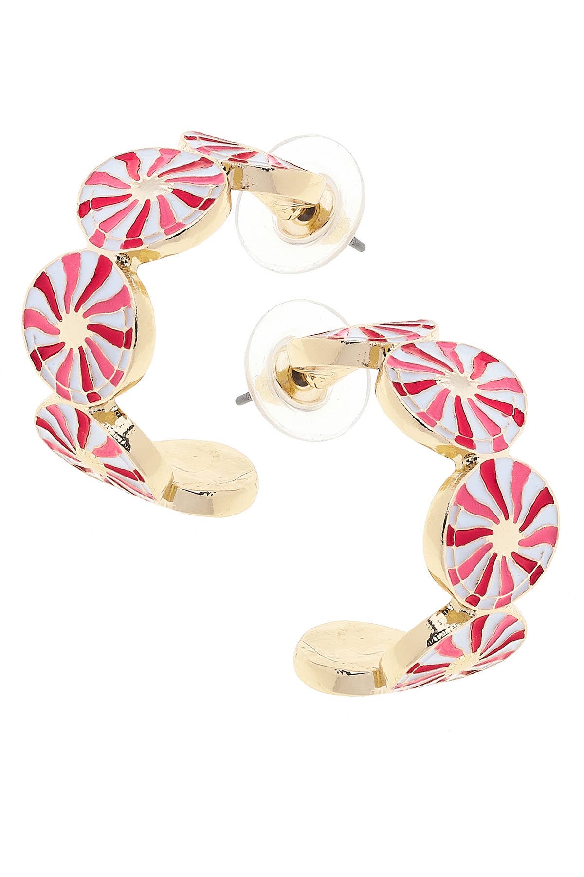 Peppermint Hoop Earrings