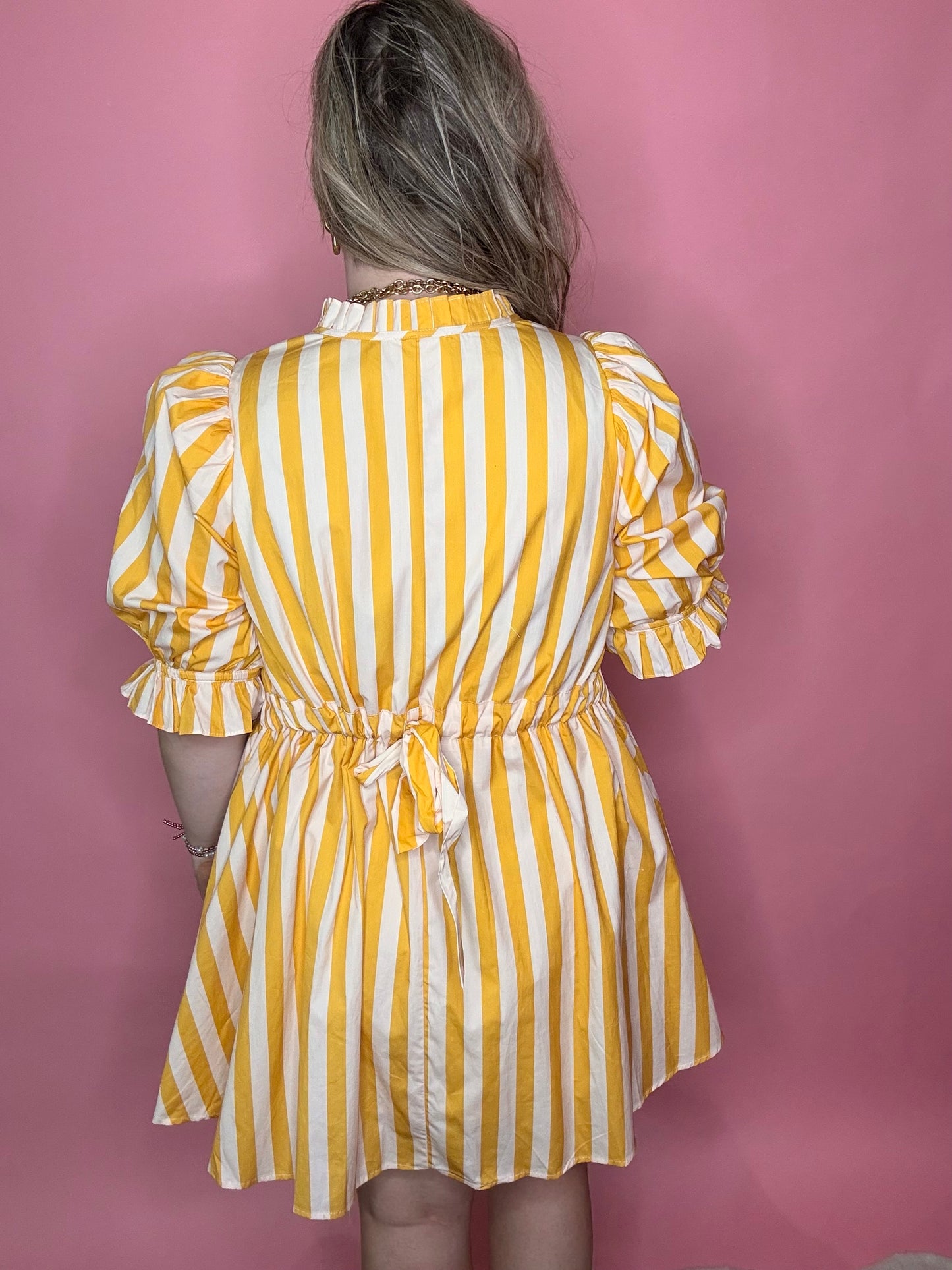 Yellow/Yellow Stripe Dress