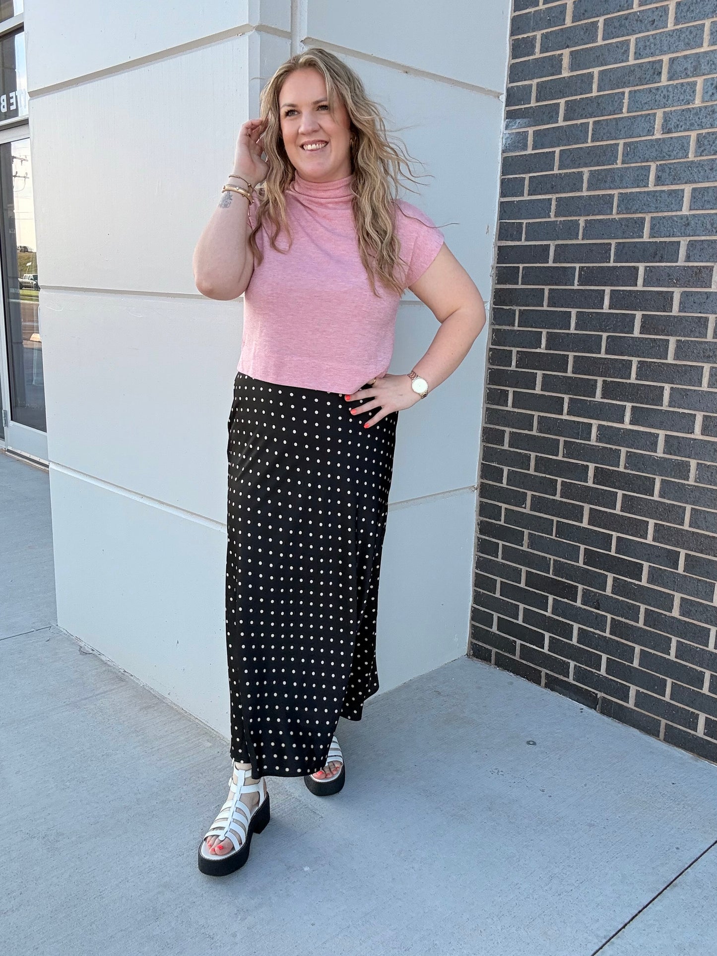 Rose Mock Neck Top
