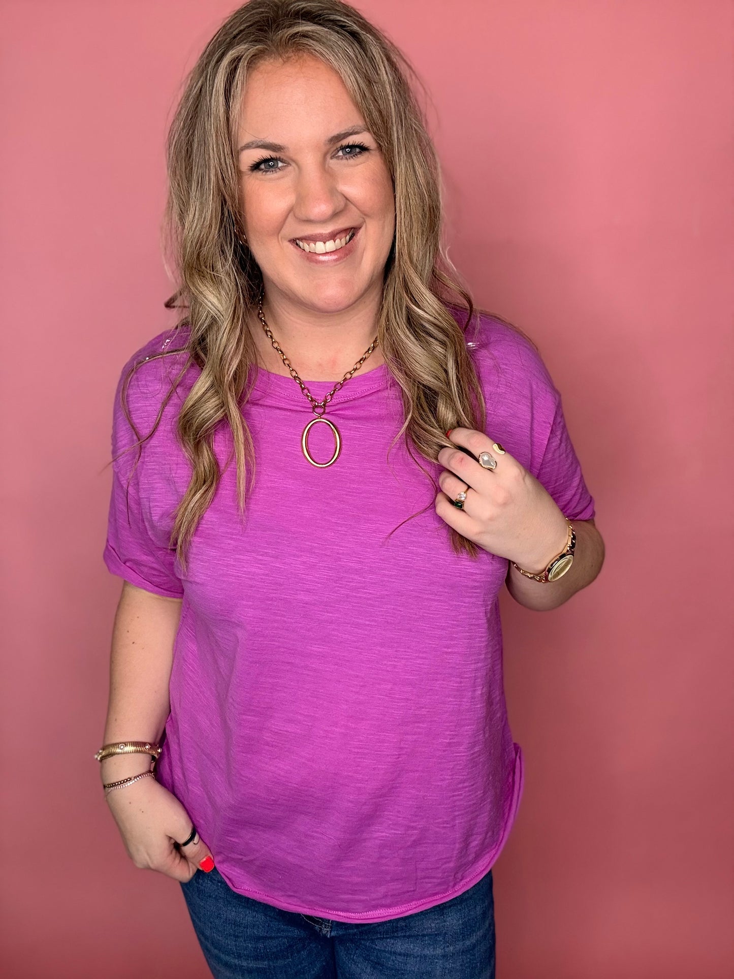 Magenta Cotton Top