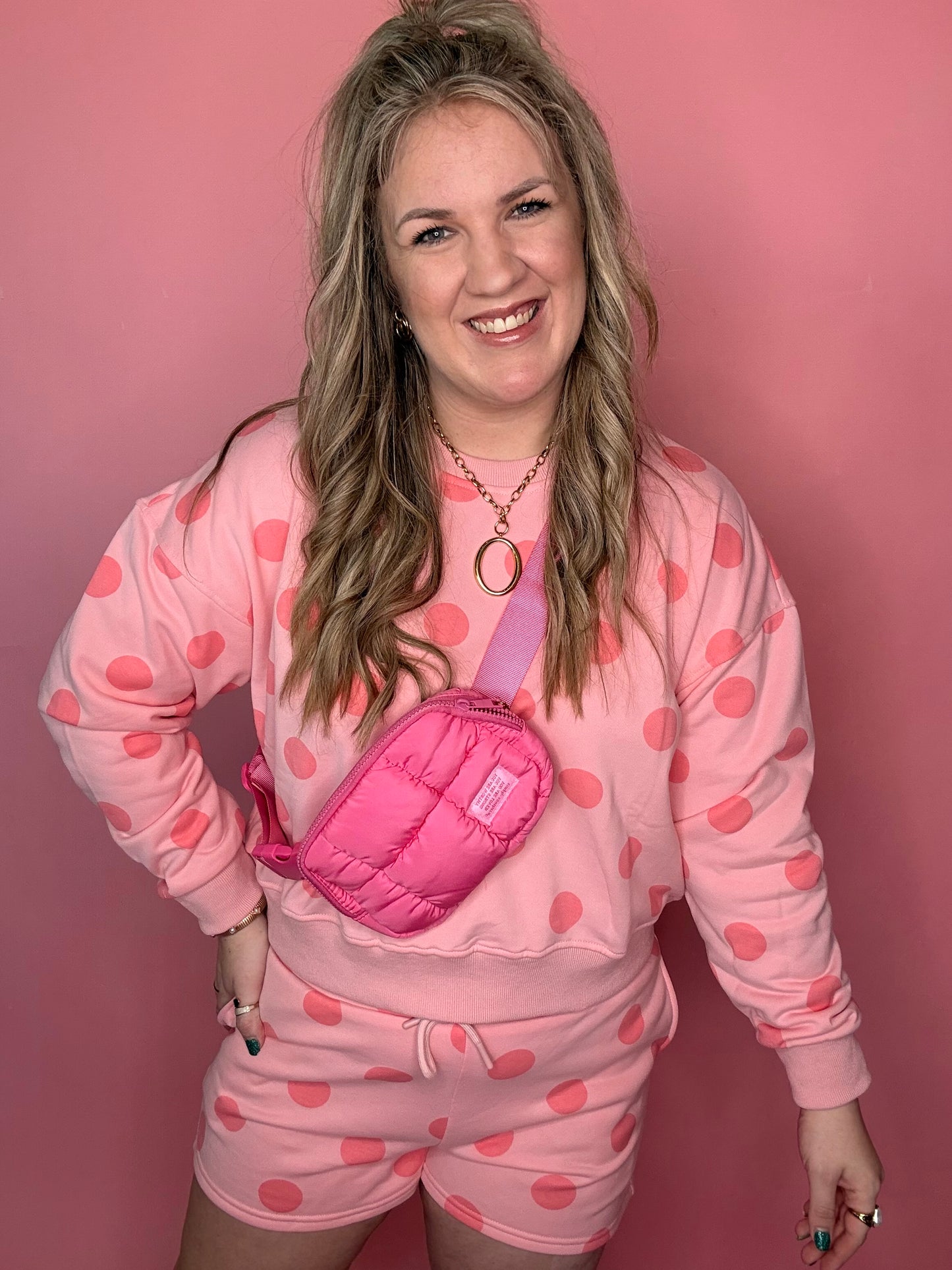 Pink Passion Polka Dot Sweatshirt