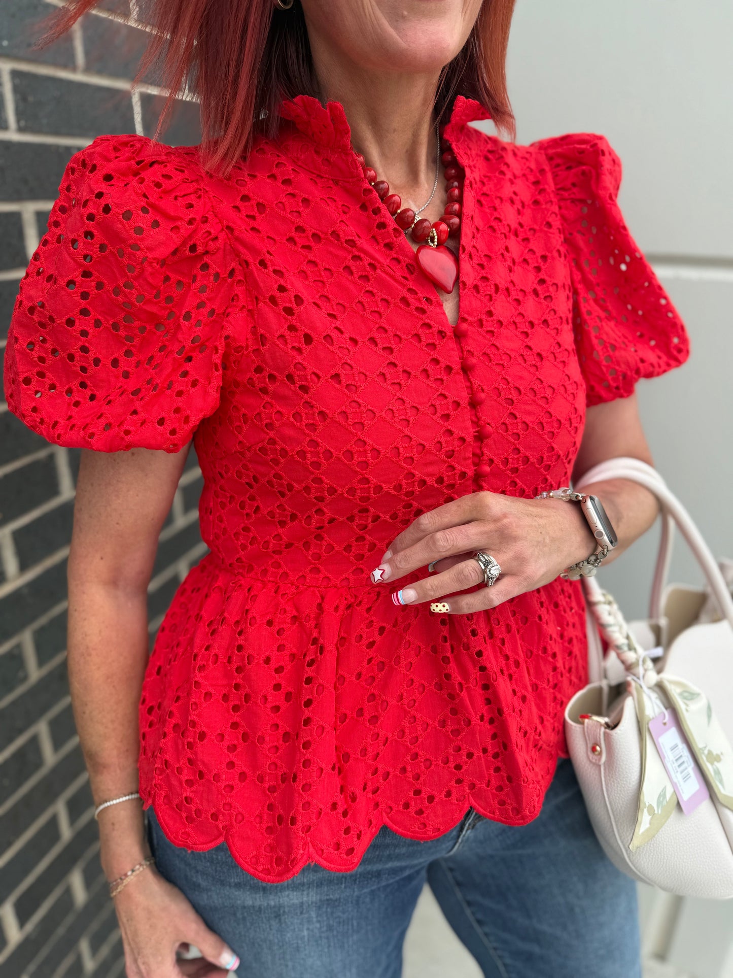 Coca-Cola Eyelet Blouse