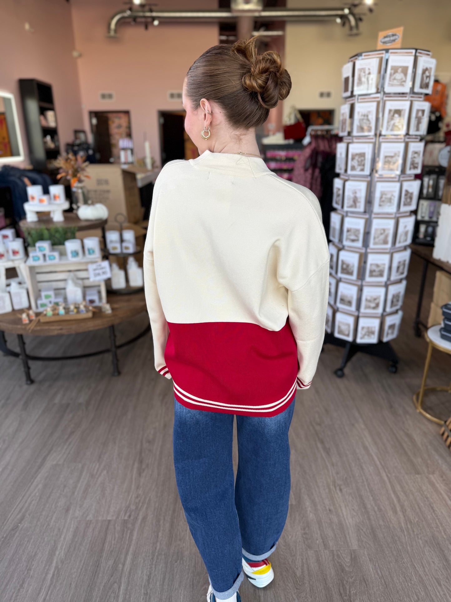 Oklahoma Luxe Letterman Cardigan