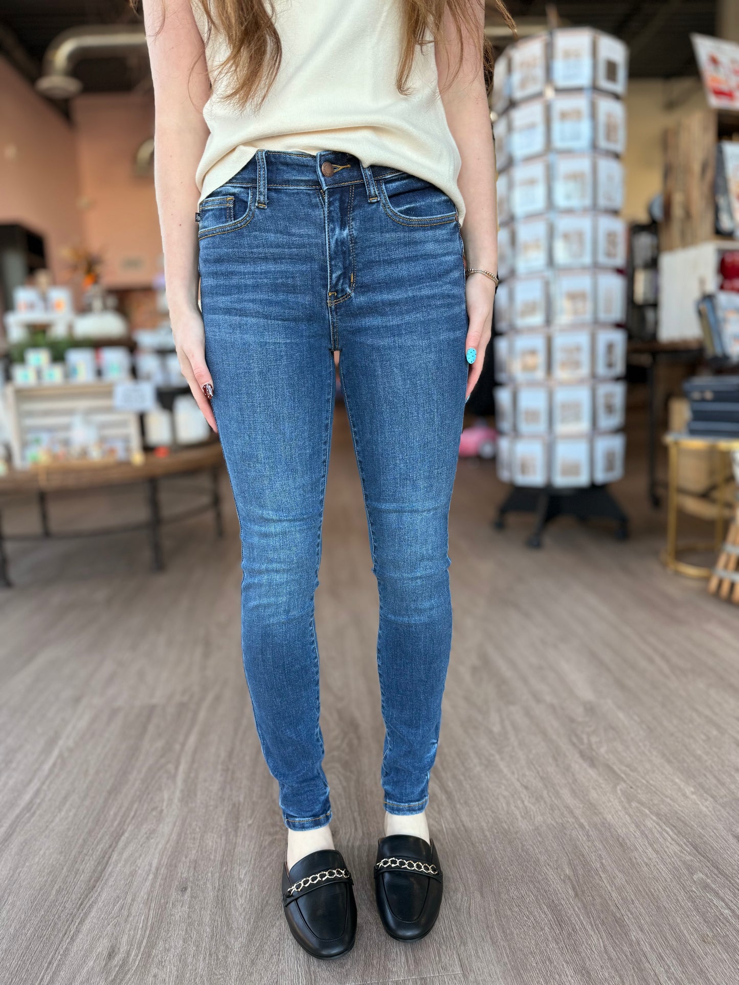 Judy Blue Mid Rise Skinny Denim Jeans