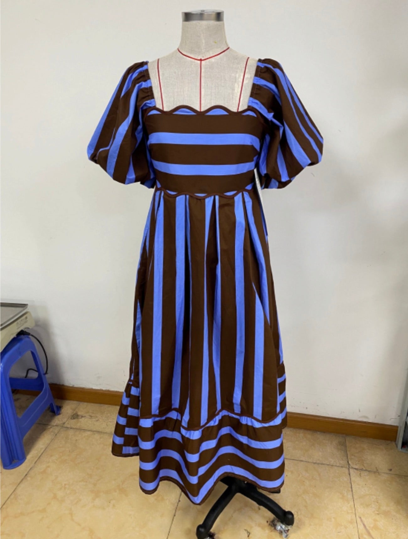 Blue Bell Espresso Scalloped Dress