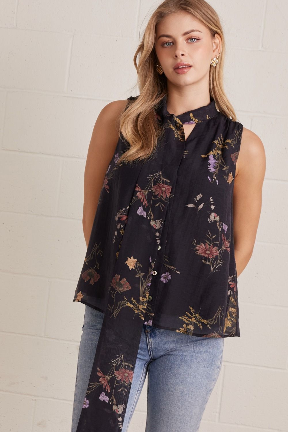 Midnight Wildflower Blouse