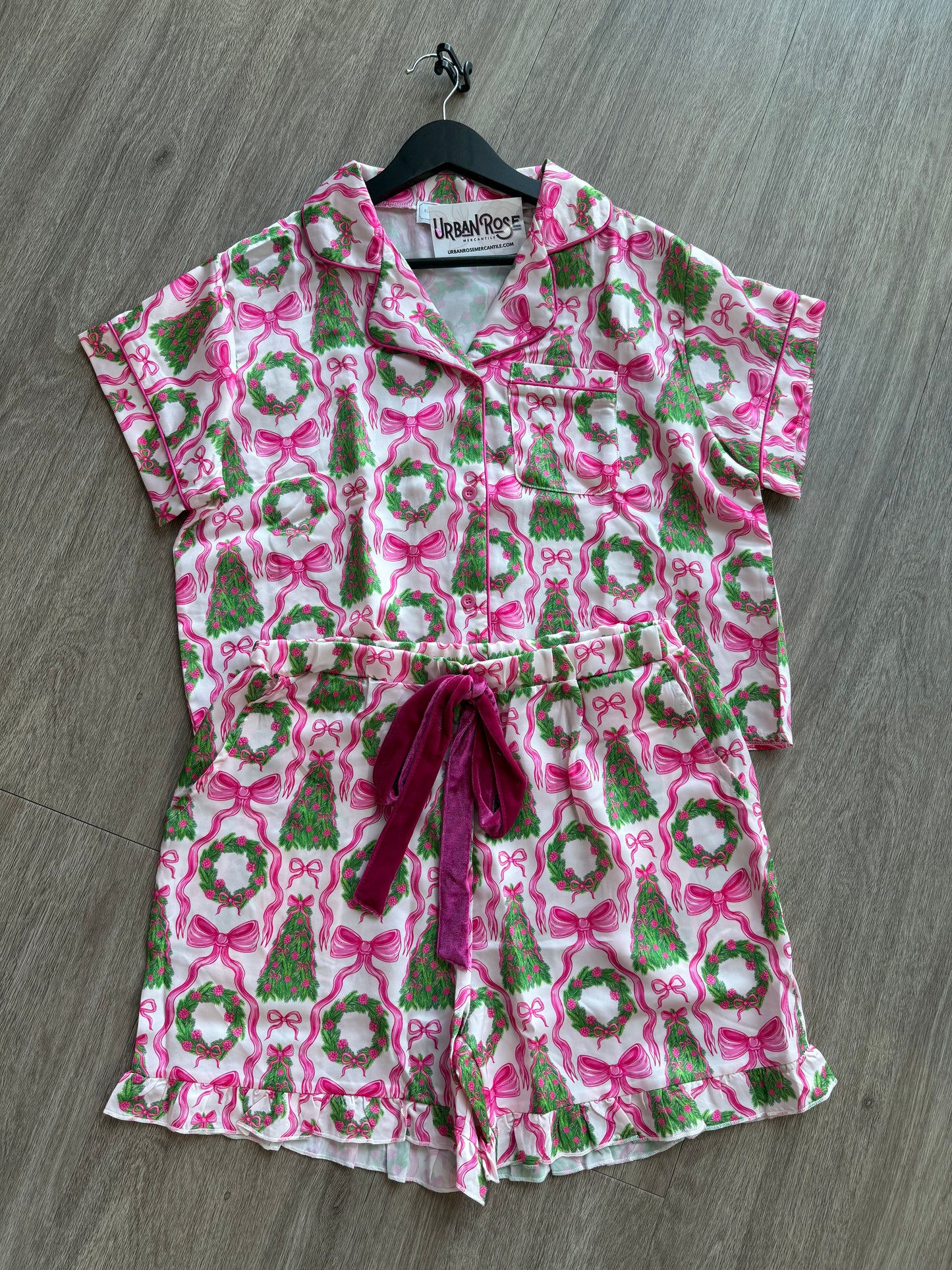 Pink Wreath Tree SS Pj SET