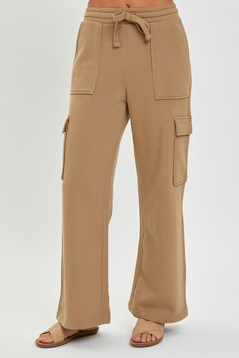 Mocha Cargo Pocket Risen Sweatpants