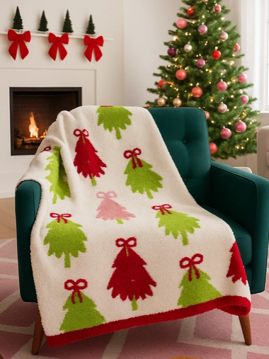 Red & Green Tree Blanket