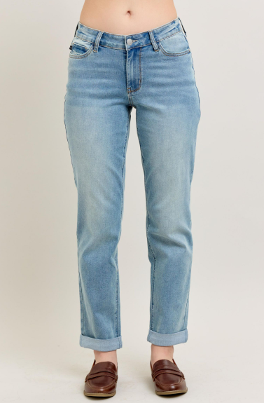 Cooling Judy Blue Cuff BF Jeans