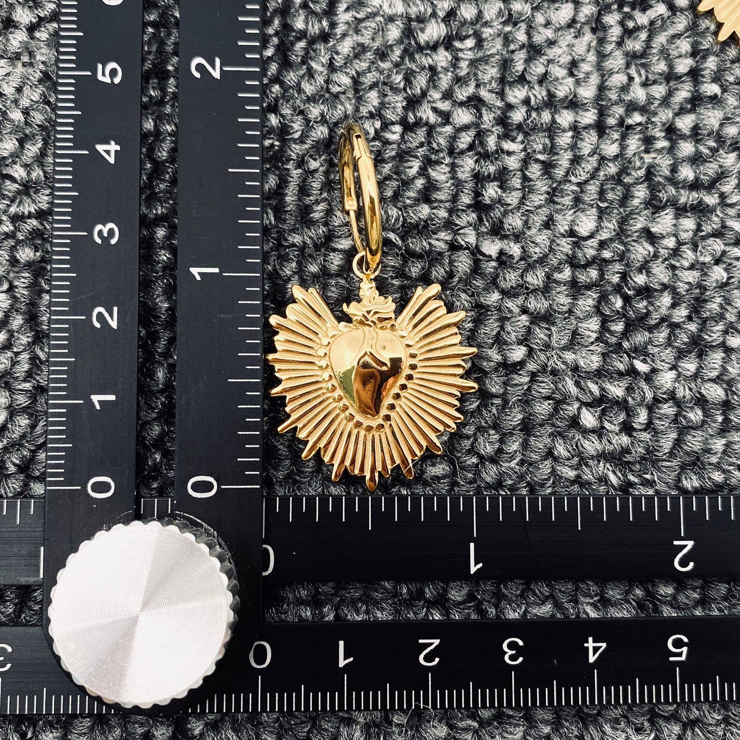 Shine Heart 18K Gilded Stainless Steel Earrings