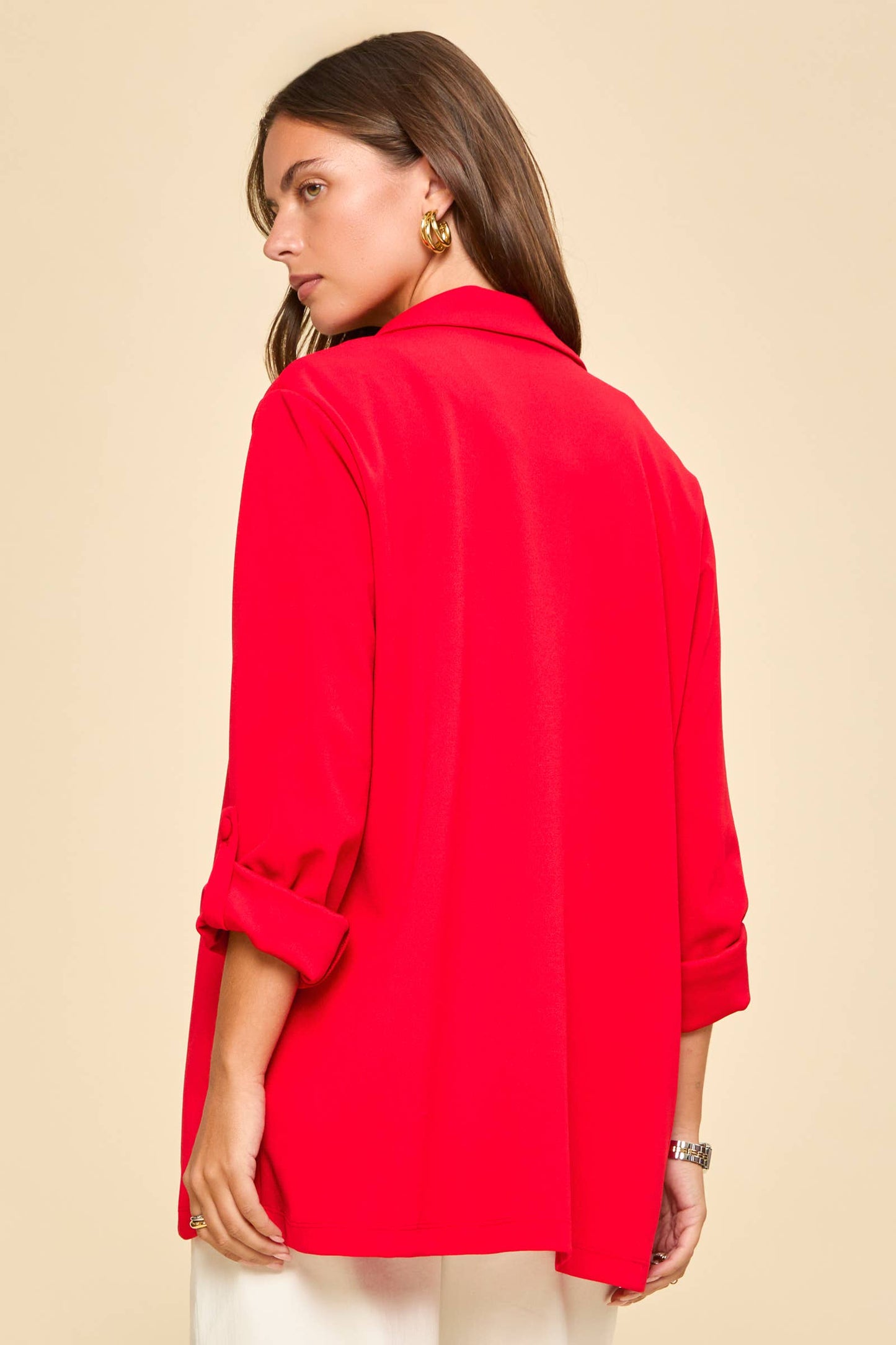 Red Boyfriend Blazer
