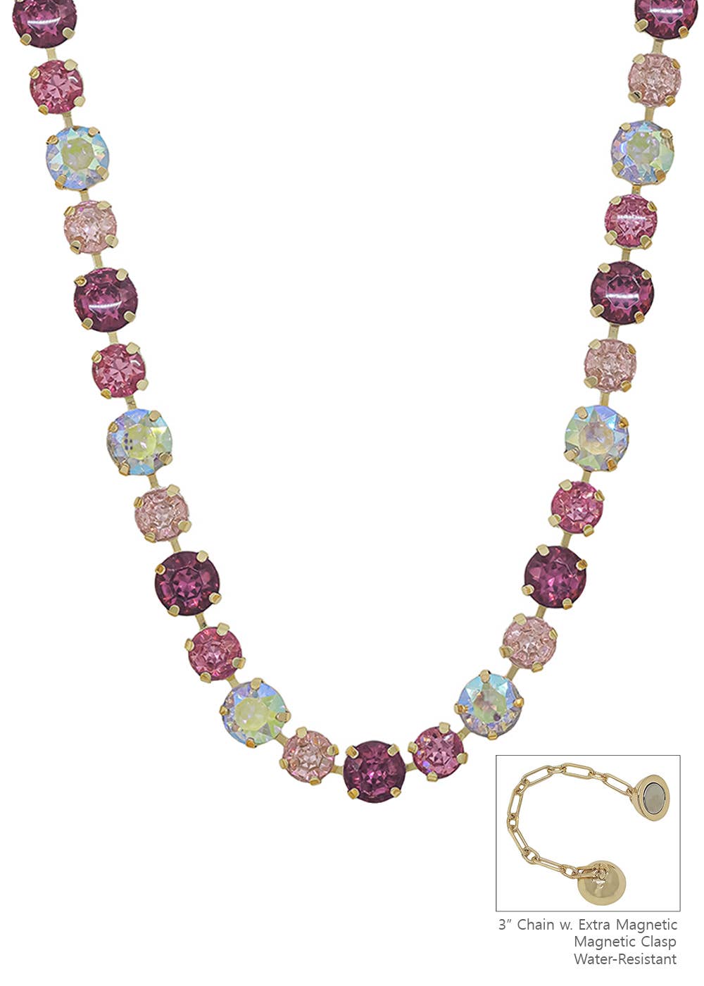 WR Multi Pink Crystal Necklace