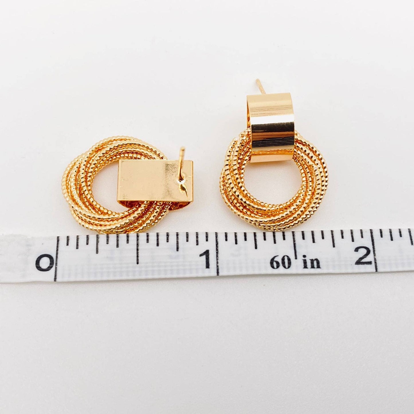 Circular Coil Post Earrings