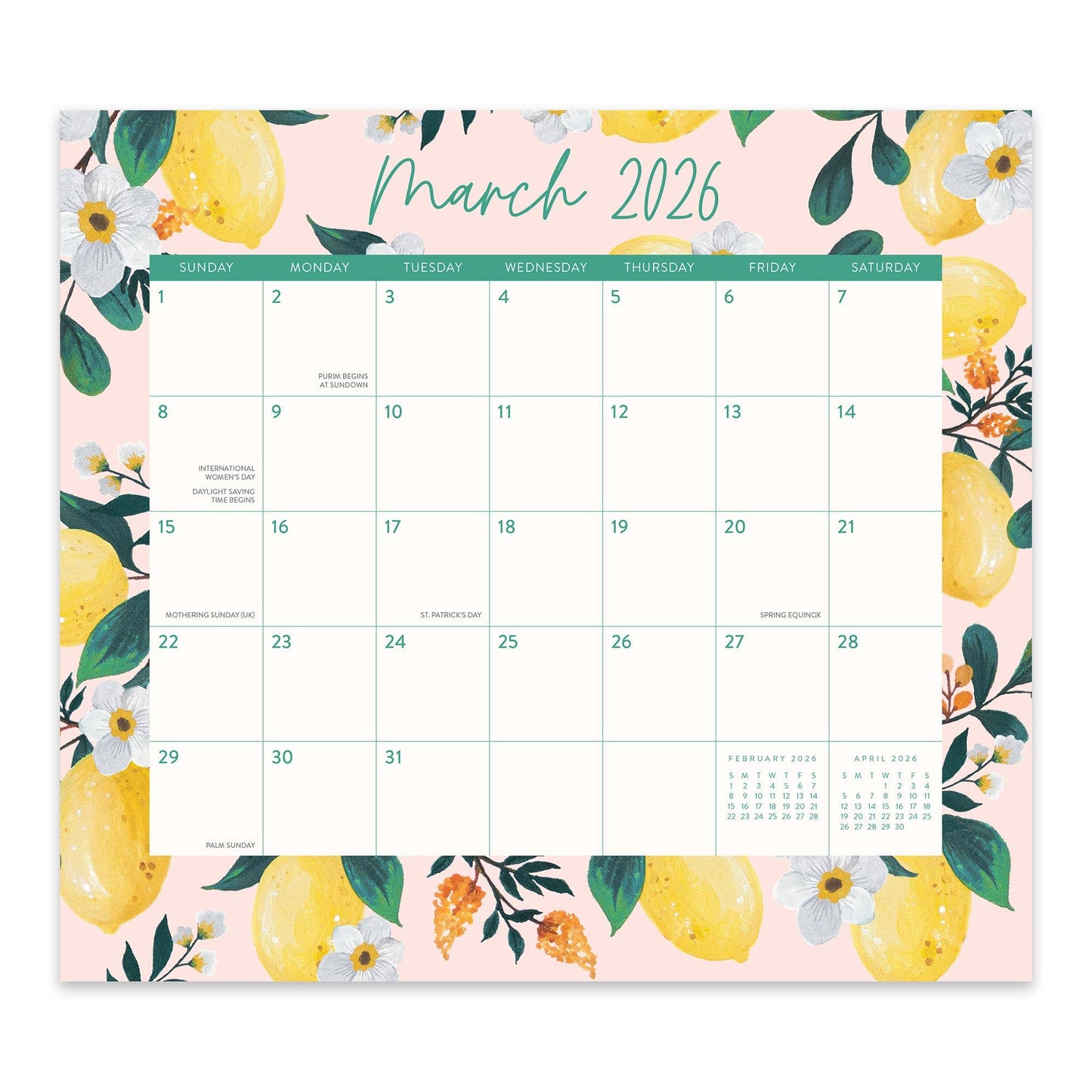 2026 Fruit & Flora Magnetic Monthly Pad