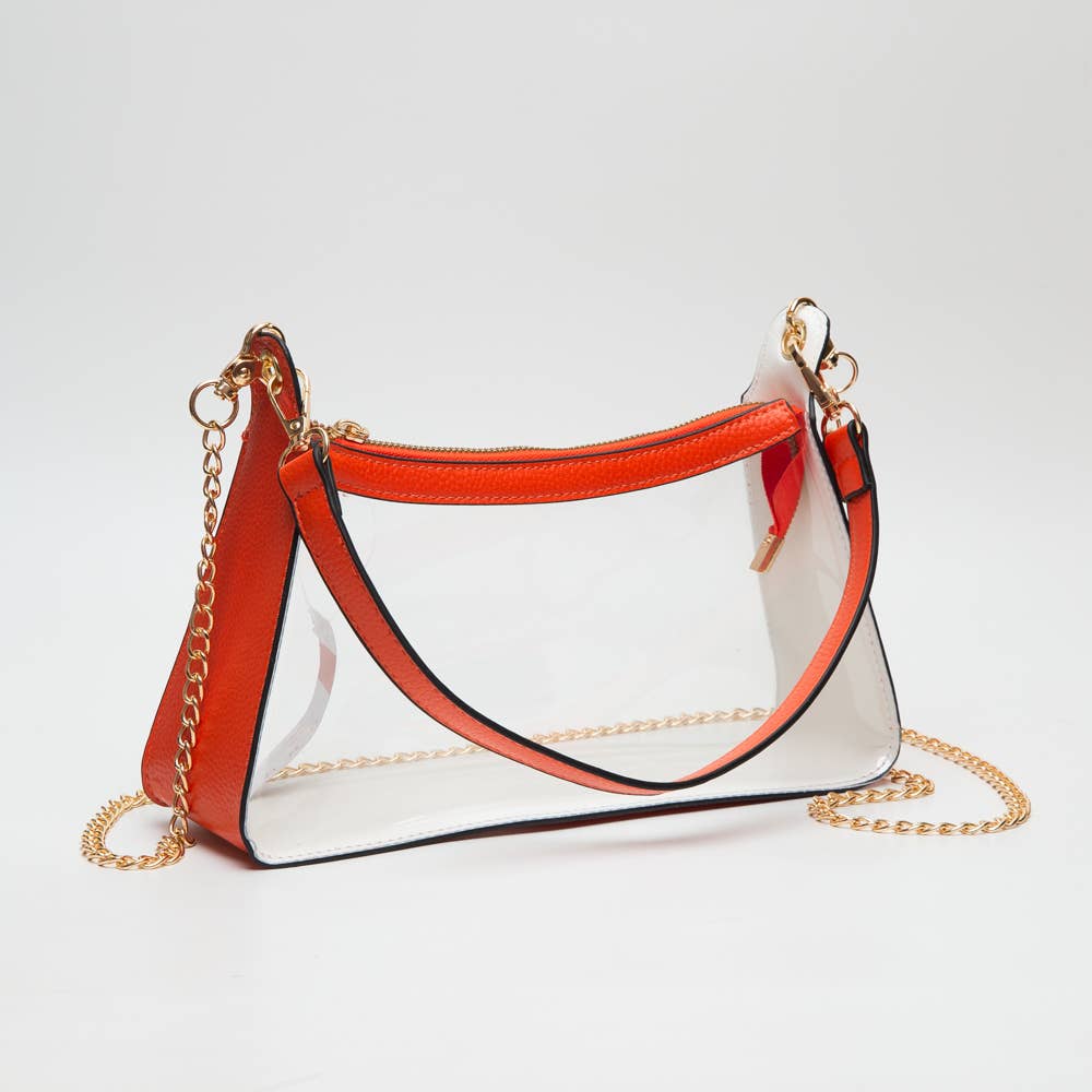 Game Day Stadium Clear purse : Orange