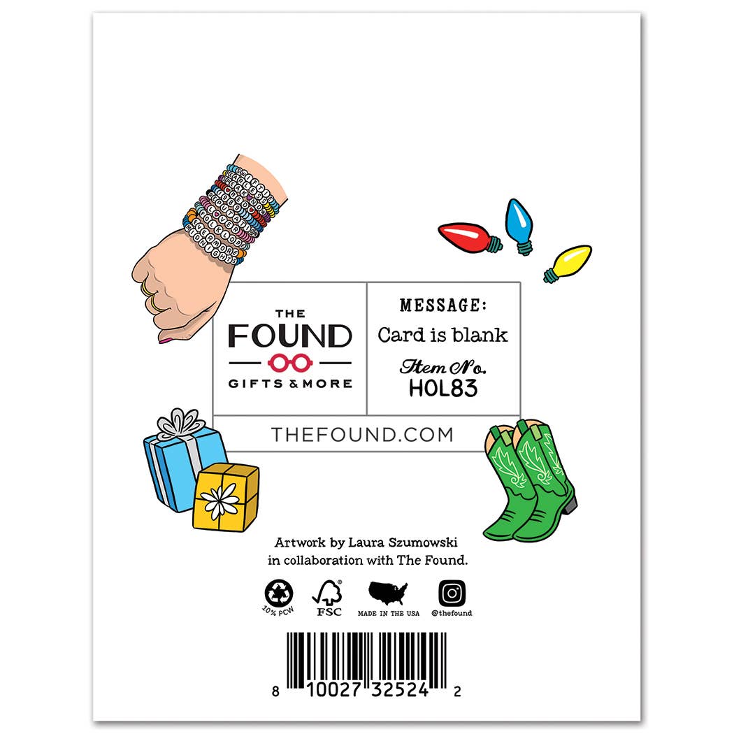 Happy Holidays Swift Santa Hat Card