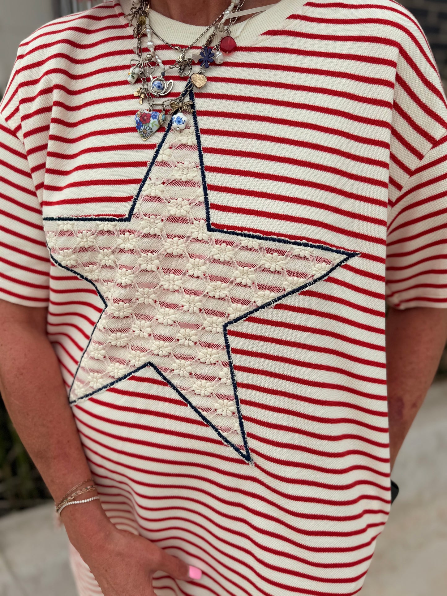 Star Red Stripe Dress