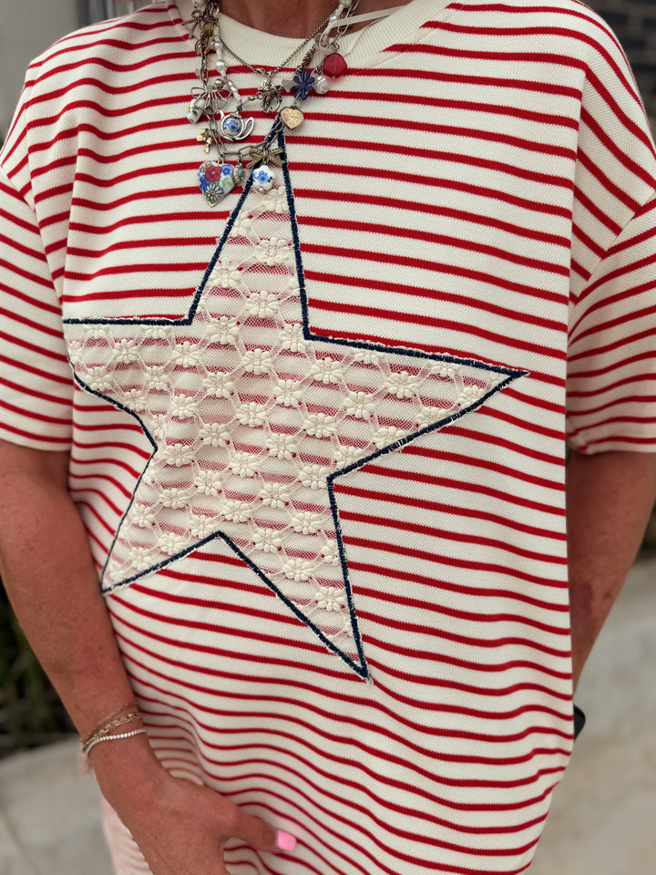 Star Red Stripe Dress