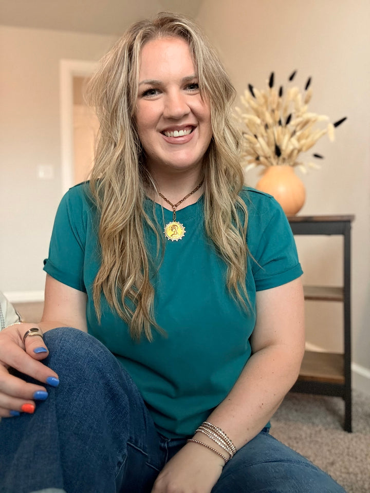 Teal Mali Baby Tee