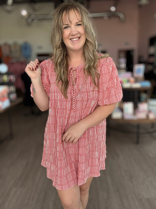 Red Plaid Dress