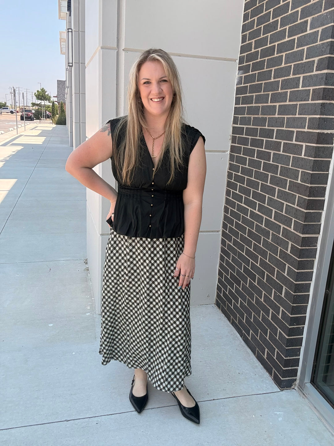 Countryside Check Midi Skirt