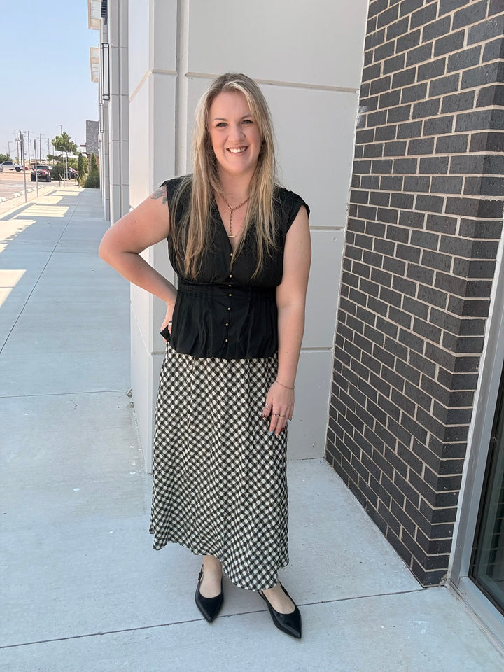 Countryside Check Midi Skirt