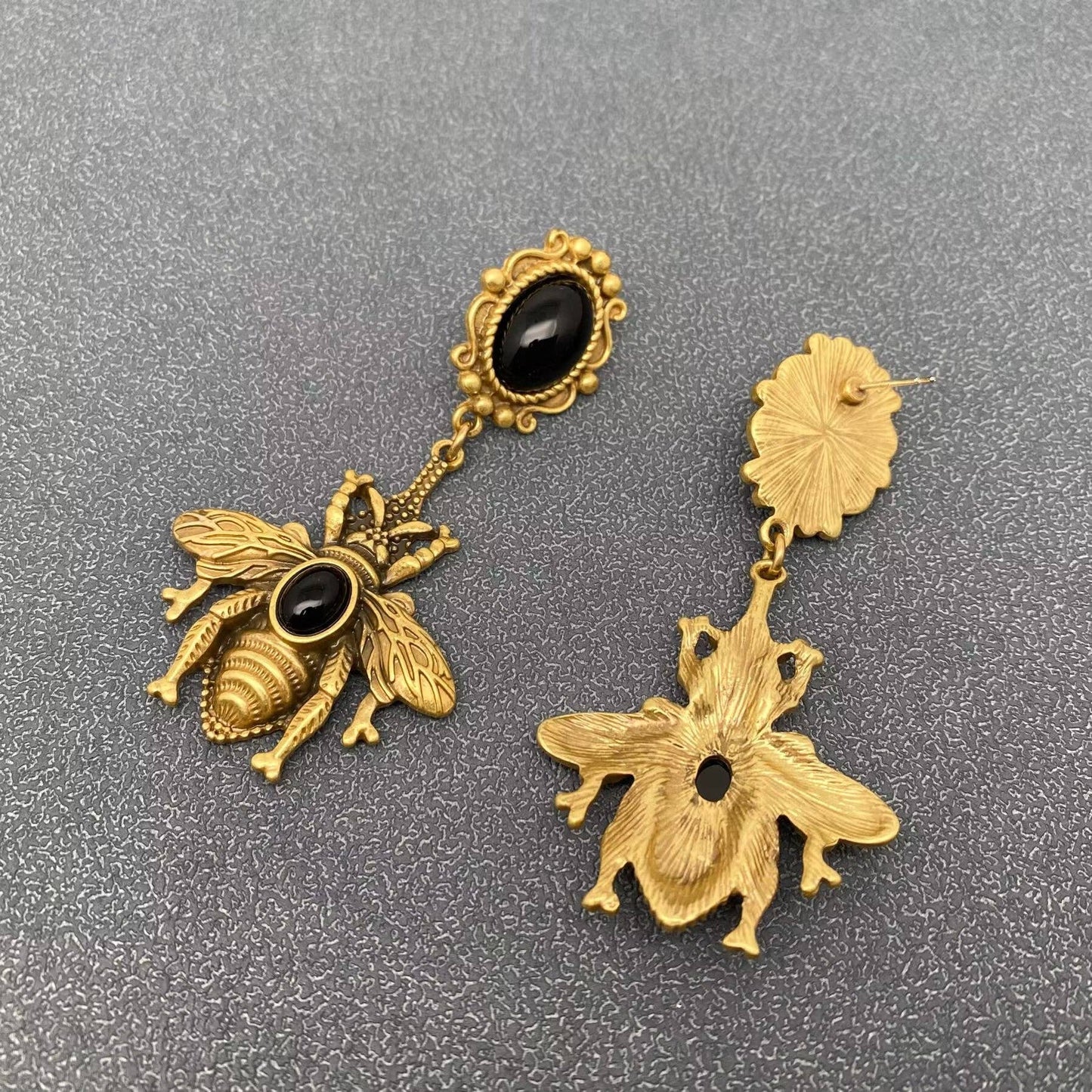Vintage Bee Dangle Earrings