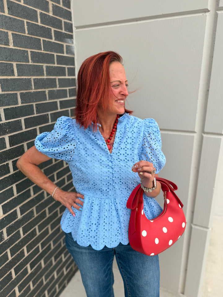 Tiffany Picnic Eyelet Blouse