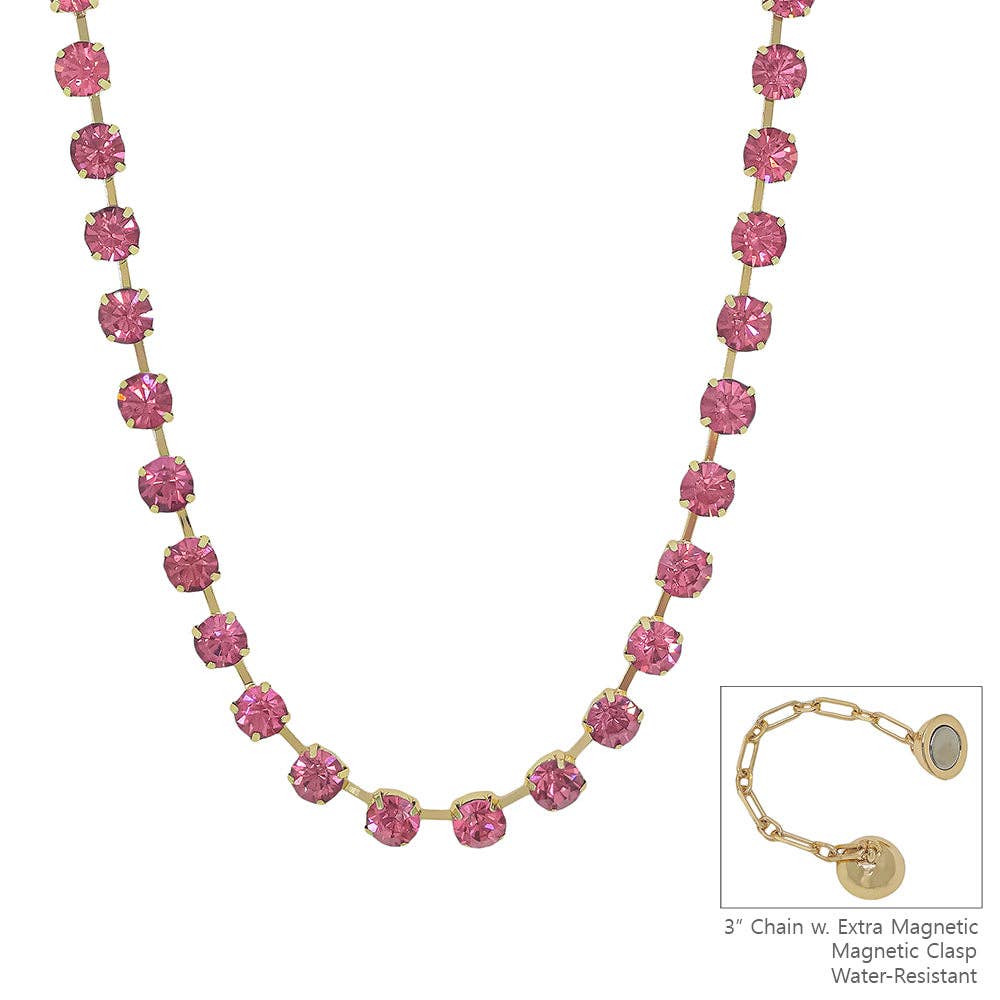WR Rose Crystal Necklace