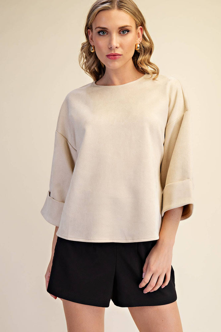 Cream Soft Spoken Top