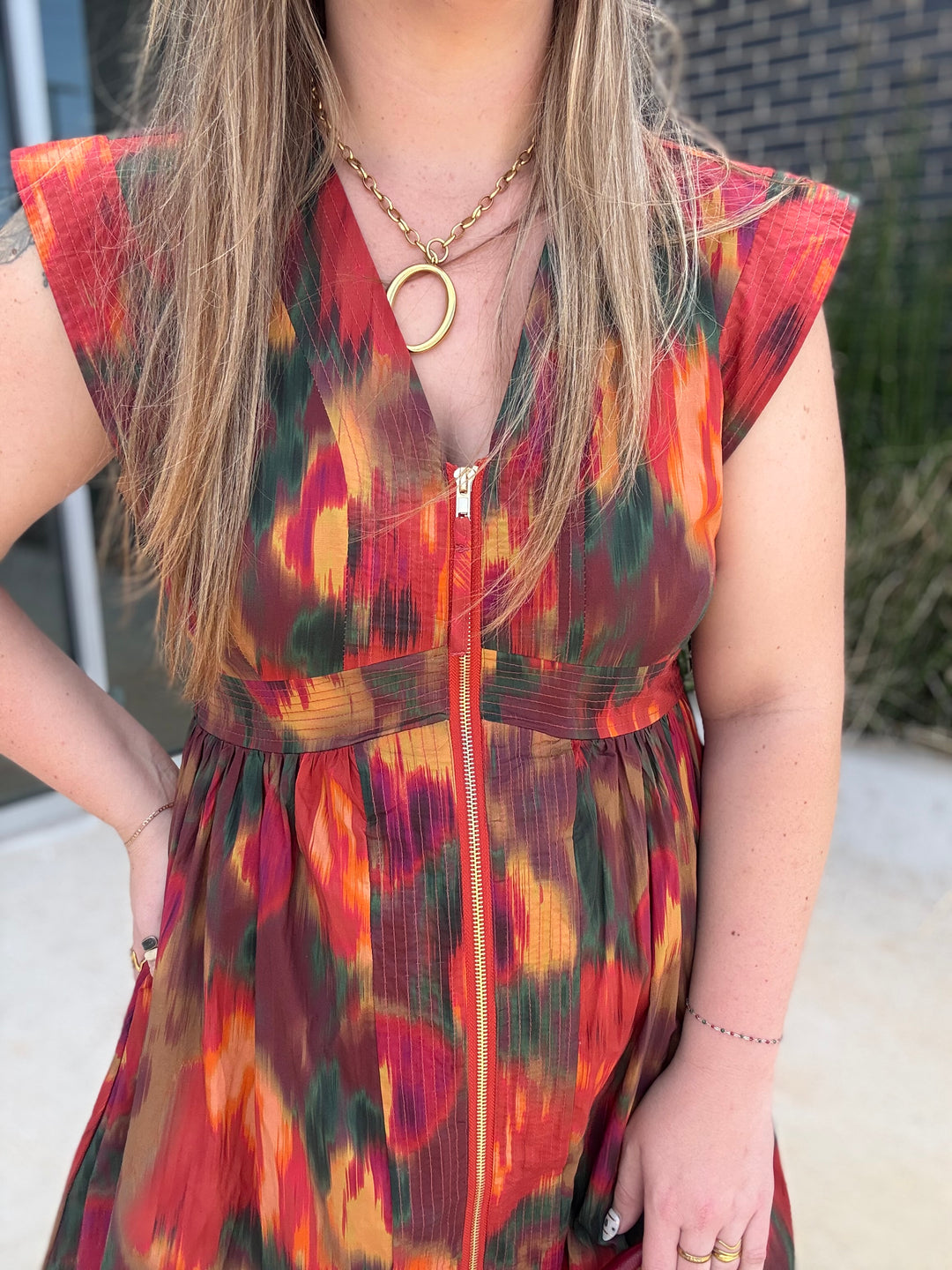 Brushstrokes of Fall Dress