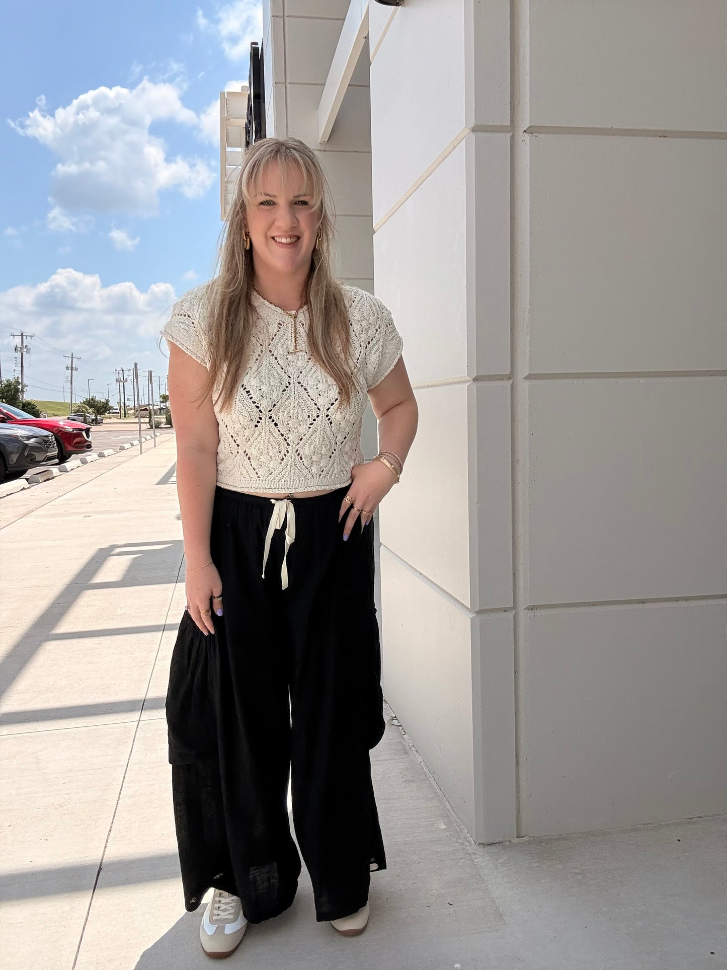 Dual Leg Black Pants